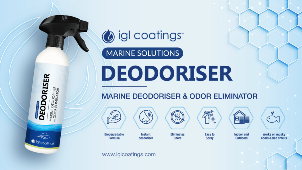 IGL Deodoriser gets rid of smell by breaking it down instead of masking. Made from a 100% biodegradeable formula, instantly working, ready to use and easy to spray. Works both indoors and outdoors on musky and bad odors.