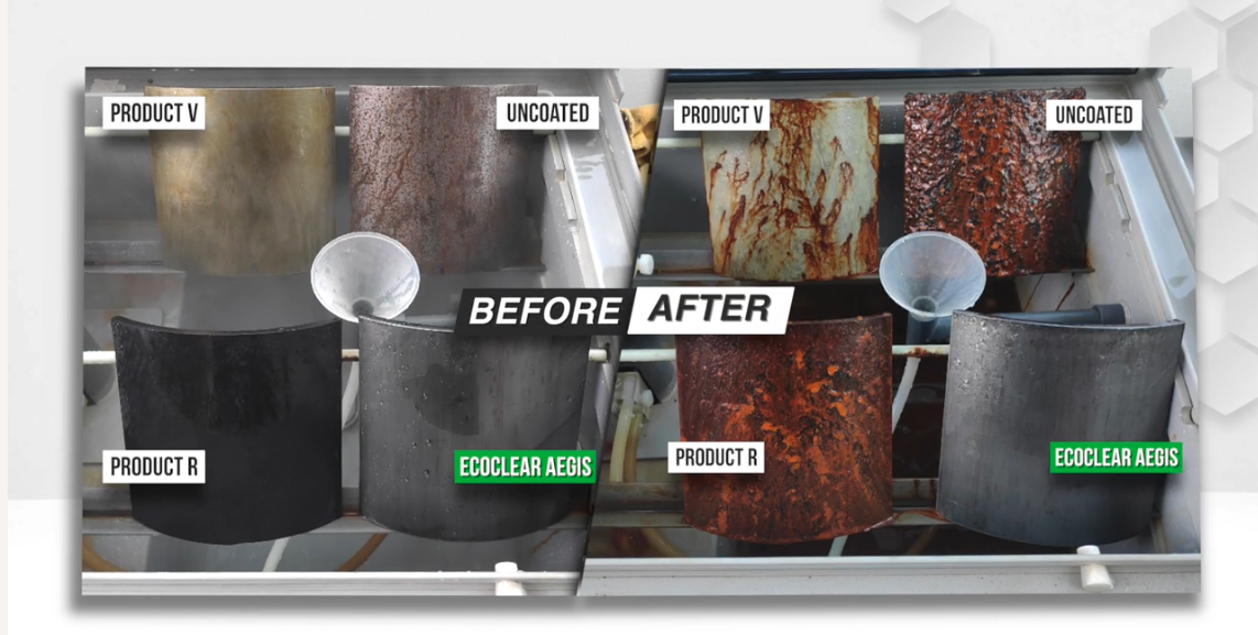 comparison of testing of anti-corrosion coatings in salt spray chamber - ecoclear aegis is a clear winner 