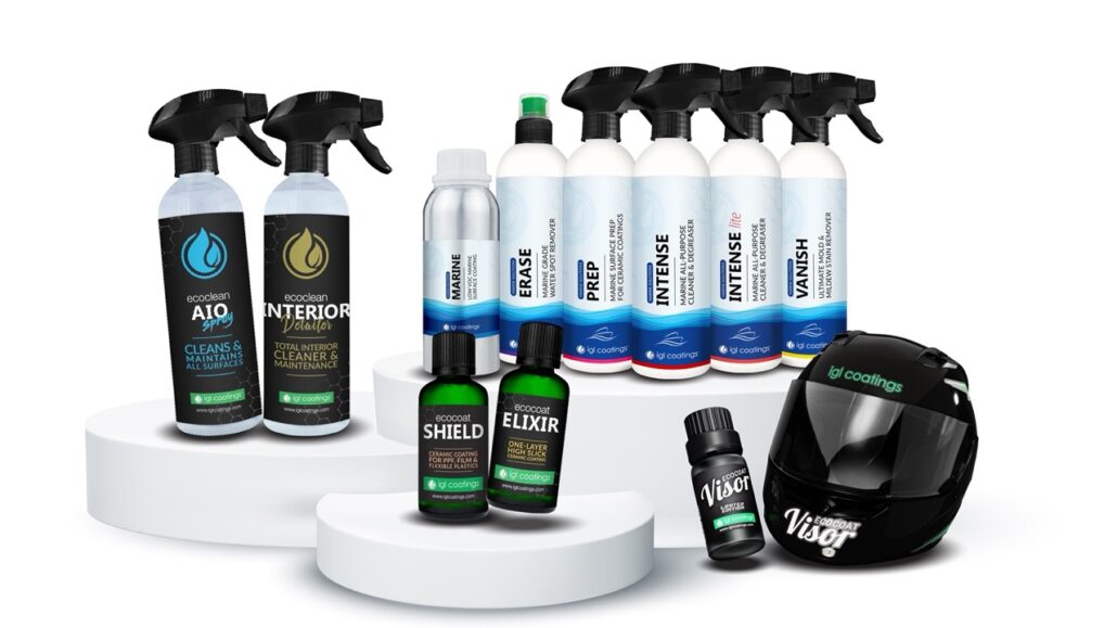 compilation of all the products that IGL Coatings has launched in 2023. Wrap up 2023 with the launch of AIO Spray, Interior Detailer, Ecocoat Elixir, Ecocoat Shield New and Improved, Ecocoat Visor, Marine Series, 