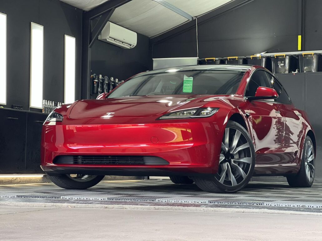 All-new Tesla Model 3 looking sharp, treated with IGL Kenzo ceramic coating paint protection