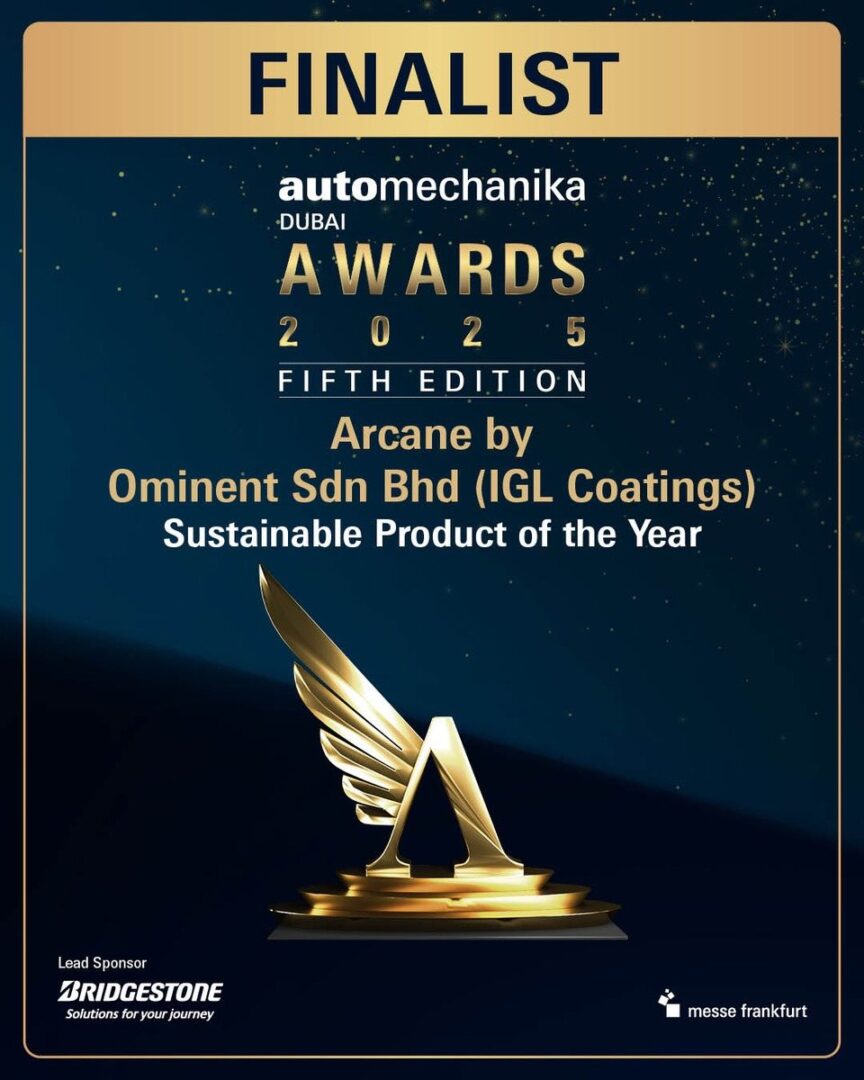 Arcane graphene coating finalist at Automechanika Dubai 2025 for sustainable product of the year